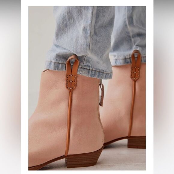 We The Free Wesley Pink Leather Western‎ Cowboy Boots New in Box - Picture 3 of 16